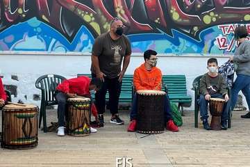 Taller de percusión africana en la Casa de la Juventud de Telde/Francisco Javier Santana.